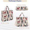 thumbnail image 6 of FORMRS Womens Corduroy Tote Bag Crossbody Shoulder Handbag with Pocket, Red Deer, 6 of 7