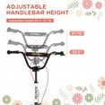 thumbnail image 3 of Adjustable Height Kids Scooter - 16” Inflatable Wheel, White Steel Frame - Outdoor Ride-On Toy for Ages 5+ - Smooth & Stable Design, 3 of 7