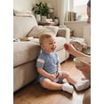 thumbnail image 4 of BemeyourBBs Newborn Baby Boy Summer Clothes Waffle 2 Pieces Outfits Contrast Color Crew Neck Short Sleeve Button Down Romper and Pockets Shorts 2 Pcs Set, 4 of 9