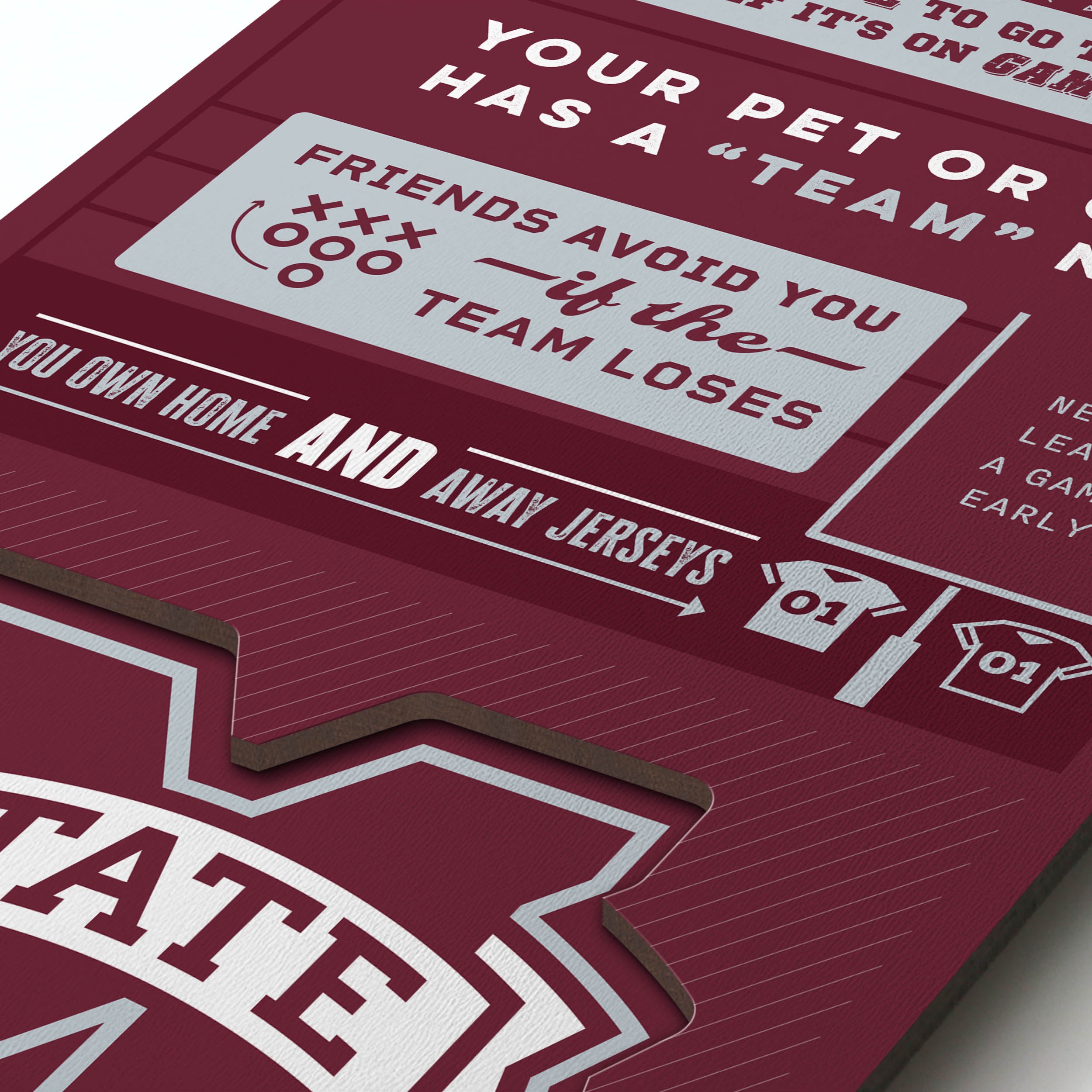 YouTheFan NCAA Mississippi State Bulldogs 3D Top 10 Wall Art