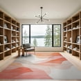 thumbnail image 2 of ODIKA 9'x12' Washable Area Rug Peach Ombre Swirling Wave Abstract Watercolor Flow Gradient Pastel for Dining Room, Basement, Large Office, Non-Slip Chair-Friendly, 2 of 7