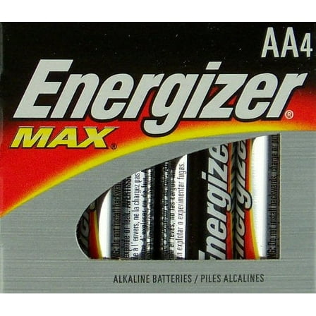Energizer MAX AA Alkaline Batteries 1.5 V 4/Pack 6 Packs/Box E91BX