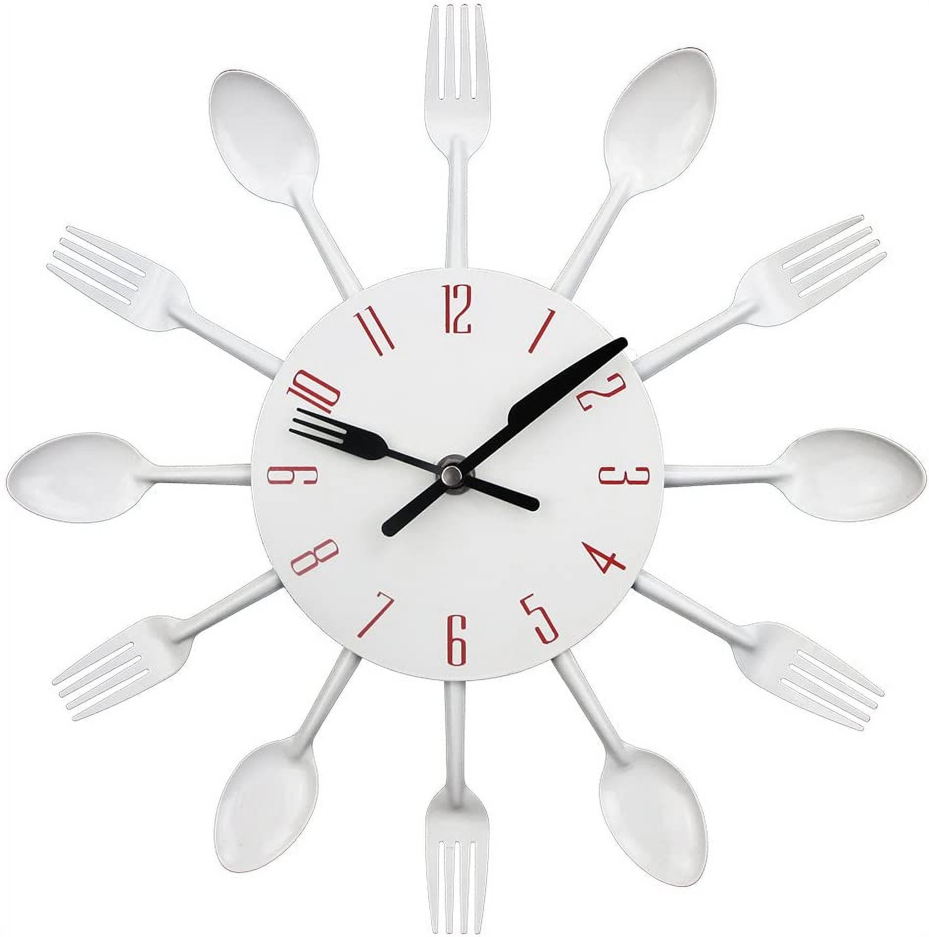 Kitchen Wall Clock Spoon Fork Wall Wall Sticker Room Home Decoration 