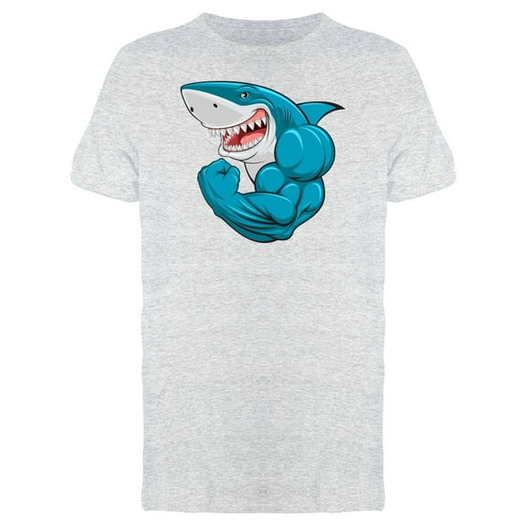 Blue Shark Flexing Arm Tee Men's -Image by Shutterstock