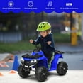 thumbnail image 4 of Gymax 6V Battery Powered Kids Ride On ATV 4-Wheeler Quad w/ MP3 & LED Headlight Blue, 4 of 10