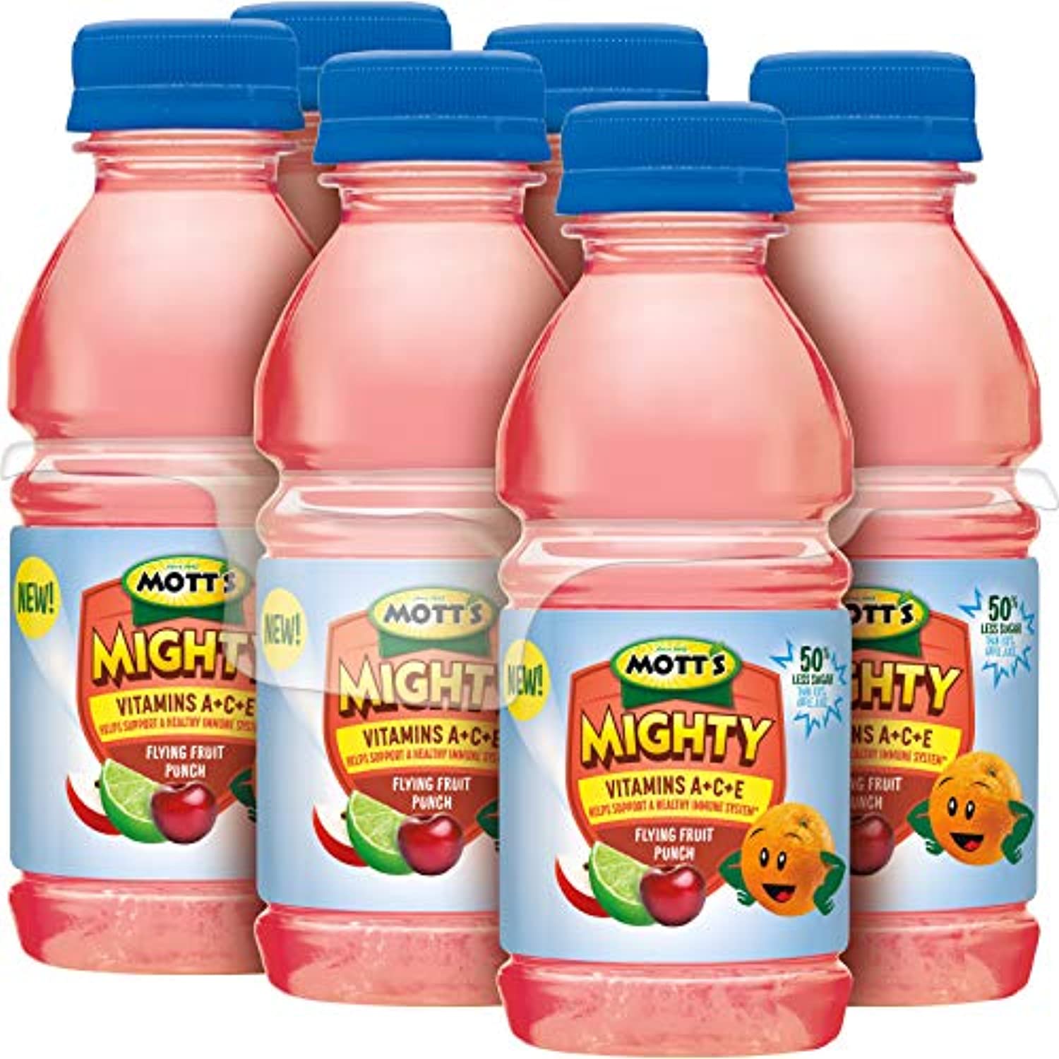 Motts Mighty Flying Fruit Punch Juice Drink 8 Fl Oz Bottles 6 Pack Walmart Com