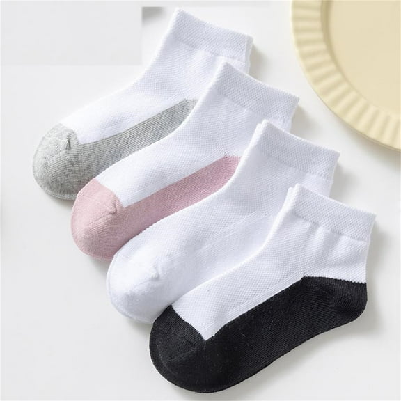 THDHVS Kids Socks,Socks for Boys,Kids Color Block Ankle Socks Durable Soft Low Cut and Lightweight Fits Student Socks Are Easy To Clean for School and Daily Activities Gray 1-3 Years