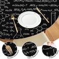 thumbnail image 4 of Math Equations Geometry Black Pattern Round Fitted Tablecloth with Elastic Edge,Dining Table Cover Waterproof,Outdoor Round Tablecloth for Camping,Dining,Indoor and Outdoor, 4 of 7