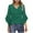 Green, variant on Womens Business Casual 3/4 Ruffle Sleeve Blouses V Neck Double Layers Mesh Shirts Flowy Dressy Tunic Tops