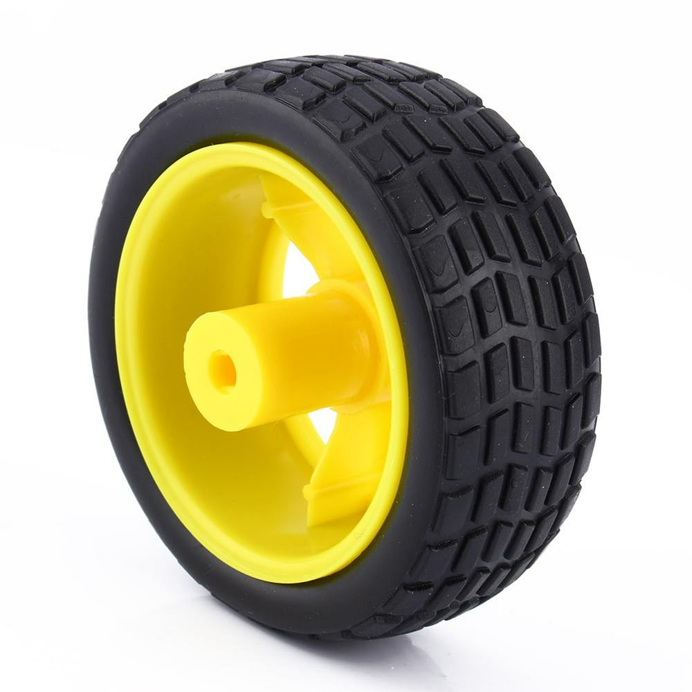 Tebru Smart Car Wheel, Robot Wheel, New 4Pcs for Arduino Smart Car