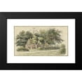 thumbnail image 2 of Cornelis Bernardus Buijs 14x10 Black Modern Framed Museum Art Print Titled - Farm Between Trees (1838), 2 of 5