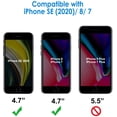 thumbnail image 2 of Entronix Privacy Screen Temperd Glass Protector for iPhone SE 2nd Generation, iPhone 8 and iPhone 7, Anti-Spy Tempered Glass Film, 3-Pack, 2 of 8