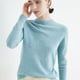 thumbnail image 5 of Suéter de cachemira 100 % lana merino, suéter de punto para mujer, jersey de cuello alto de manga larga, ropa de otoño e invierno, jerséis cálidos, 5 of 5