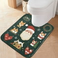 thumbnail image 2 of Yayeee Bath Rug for Bathroom Floor Non Slip Rectangle Fluffy Soft Absorbent Mat, 16"x24", Green Christmas, 2 of 7