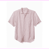 Tommy Bahama Men's Sand Linen Valencia Stripe, Short Sleeve Shirt, Rose, L