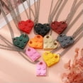 thumbnail image 3 of K-KED Punk 2Pcs Heart Brick Couples Love Necklace Women Men Lego Elements Gift Jewelry-Light Yellow, 3 of 9