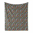 thumbnail image 1 of Butterfly Soft Flannel Fleece Throw Blanket, Continuous Watercolor Look Spring Fly Flowers Fauna, Cozy Plush for Indoor and Outdoor Use, 60" x 80", Multicolor, by Ambesonne, 1 of 5