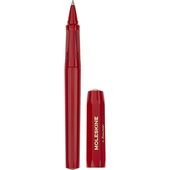 Moleksine Kaweco Roller Pen, Red, Medium Point (0.7 MM), Black Ink
