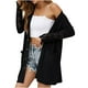thumbnail image 1 of Moda mujer Otoño Invierno sólido encaje empalme manga larga medio y largo cárdigan Tops Fridja  hkj839, 1 of 7