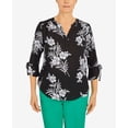 thumbnail image 4 of Alfred Dunner Womens  Bell Sleeve Floral Embroidered Top, 4 of 6