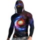 thumbnail image 2 of Ceisia Spiral Galaxy Print Hooded Top Men's Slim Fit Long Sleeve UV Protective Face Mask Shirt Multicolor S Gifts, 2 of 5