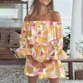 thumbnail image 2 of Valcatch Women's 2024 Summer Ruffle Sleeve Casual Floral Print Dresses Square Neck Off Shoulder Vintage Mini Dress, 2 of 5