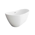 thumbnail image 5 of Elegant Kitchen and Bath 59 inch Soaking Bathtub in Glossy White with Brushed Nickel Trim, 5 of 8