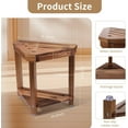 thumbnail image 4 of Shower Foot Rest 14in, Acacia Wood Shower Stool for Shaving Legs, Waterproof Corner Shower Stool with Storage Shelf for Inside Small Shower Spaces, Wood Color, 4 of 7