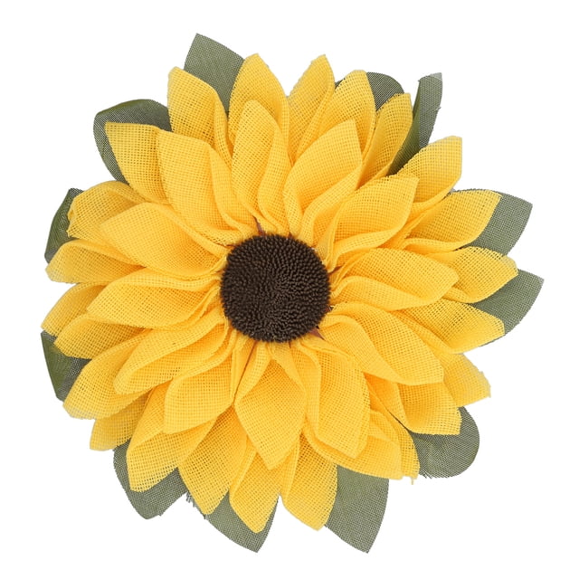 Artificial Sunflower Wreath Wall Hanging Sunflowers Ornament for Farmhouse Door Decoration