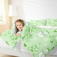 thumbnail image 4 of jejeloiu Cartoon Xmas Snowmen Bedding Comforter Set,Merry Christmas Twin Comforter Sets,Green Bowknot Bow Bedding Set For Childrem,Ultra Soft Home Decor Reversible,2pcs, 4 of 8