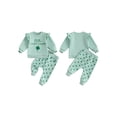thumbnail image 2 of Baby Toddler Girls 2-piece Outfit,3 6 12 18 24 Months Letters Print Long Sleeve Crew Neck Sweatshirt with Shamrock Sweatpants Fall Clothes Set, 2 of 9