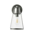 thumbnail image 5 of Robert Stevenson Lighting Jaxon - Metal and Seedy Glass Outdoor Wall Sconce, Brushed Nickel, 5 of 5