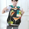 thumbnail image 6 of FORMRS Unisex School Backpack 17" Student Travel Bag with Laptop Compartment, Art Cocktails, 6 of 7