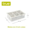thumbnail image 4 of True Marbled Ice Cube Tray Makes 2" Ice Cubes for Cocktails Iced Tea, Grey, 4 of 7