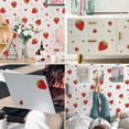 thumbnail image 4 of vlrwzc Strawberry Sticker 4 Sheets Self-Adhesive Removable Fruit Wall Decal Waterproof Art Wall Sticker for Bedroom Nursery Decor, 4 of 7