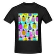 thumbnail image 4 of Bingfone Graffiti Pineapples Men'S Loose Fit Short-Sleeve Pocket T-Shirt, 4 of 7