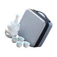 thumbnail image 4 of Juego de sake de cerámica con decantador de vino más cálido con bolsa de viaje, vasos clásicos, kits de vasos de cerámica antiguos para restaurante, 4 of 8