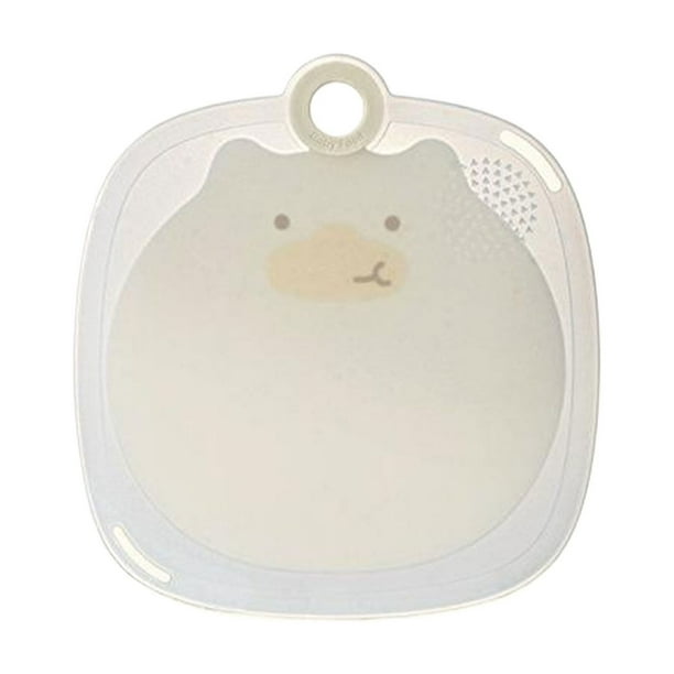 Injueey Resbalón anti determinado del tablero adhesivo del corte de la fruta resistente al moho de alta densidad y borde anti del Cocina y Comedor Blanco trompeta