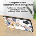 thumbnail image 5 of SaniMore for iPhone 16 Case, Diamonds Glass Magnetic Support Flexible TPU Flower Pattern Cover with Rotatable Ring Kickstand Shockproof Protective Shell for iPhone 16, Purple Flower, 5 of 9