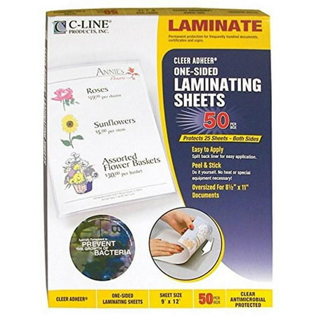 C-Line Products protective Protected Cleer Adheer Laminating Film Sheets, Clear