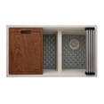 thumbnail image 7 of Ruvati RVG2327WB 33 in. Epi Rock Workstation Double Bowl Undermount Kitchen Sink, Warm White, 7 of 7