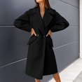thumbnail image 2 of Vedolay Winter Coat Women Fall Coat Open Front Work Winter Jacket Coat Black,M, 2 of 5