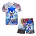 thumbnail image 4 of Camiseta de Sonic 2 para niños y niñas, traje de verano, 4-14T, estampado 3D de Sonic, camisetas de manga corta para niños, patrón de traje, 4 of 4