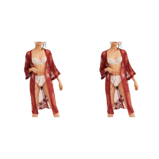 Qarigey Vestido de verano transpirable de poliéster con abertura frontal de encaje para mujer, traje de baño a la moda, ropa de vestir Type1 NO1