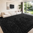 thumbnail image 4 of Pentantan 9ft x 12ft Shag Area Rugs, Fluffy Rug for Living Room Bedroom, Soft Plush Pile Indoor Carpet, Black, 4 of 7