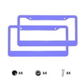 thumbnail image 3 of A Pair Of License Plate Frame Sunscreen Corrosion Resistant Rust 12.3×6.3in With Accessories Suitable For Any Car Lightpurple, 3 of 8
