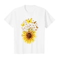 thumbnail image 3 of COMVALUE Women's Sunflower Graphic Shirts Boho Flowers Tee Tops Cute Summer Vintage Short Sleeve Holiday T Shirt (White, XL), 3 of 7