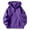 Purple, variant on Unisex Zip Up Hooded Sweatshirt Loose Fit Streetwear Pullover Comfortable Casual Fashion Outerwear For Everyday Wear
