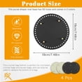 thumbnail image 2 of Sekonow 4Pcs Round Large Size Purse Bottoms for Crocheting, with Holes for DIY Bag shaper, Leather Purse Making Supplies, Crochet Basket Bottoms for Crochet Base, 2 of 7