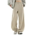 thumbnail image 3 of Pantalones de pierna ancha para mujer, pantalones largos holgados informales a la moda con bolsillos para bailar, fiesta diaria al aire libre, 3 of 8
